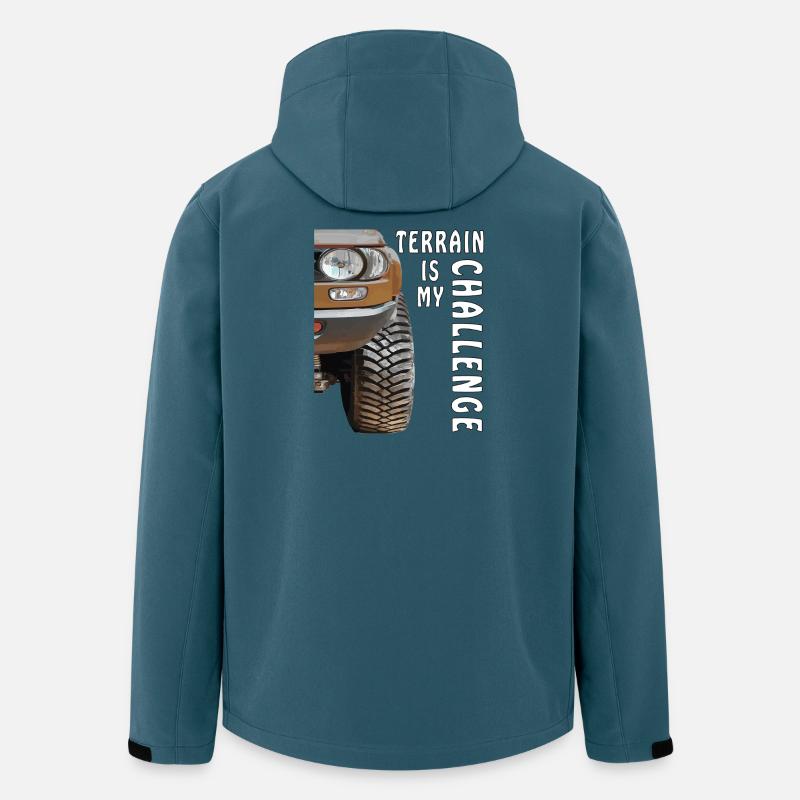 AUTO TERRAIN IS MY CHALLENGE - Recycelte Männer Softshell-Jacke von Stanley/Stella - Dunkles Petrol