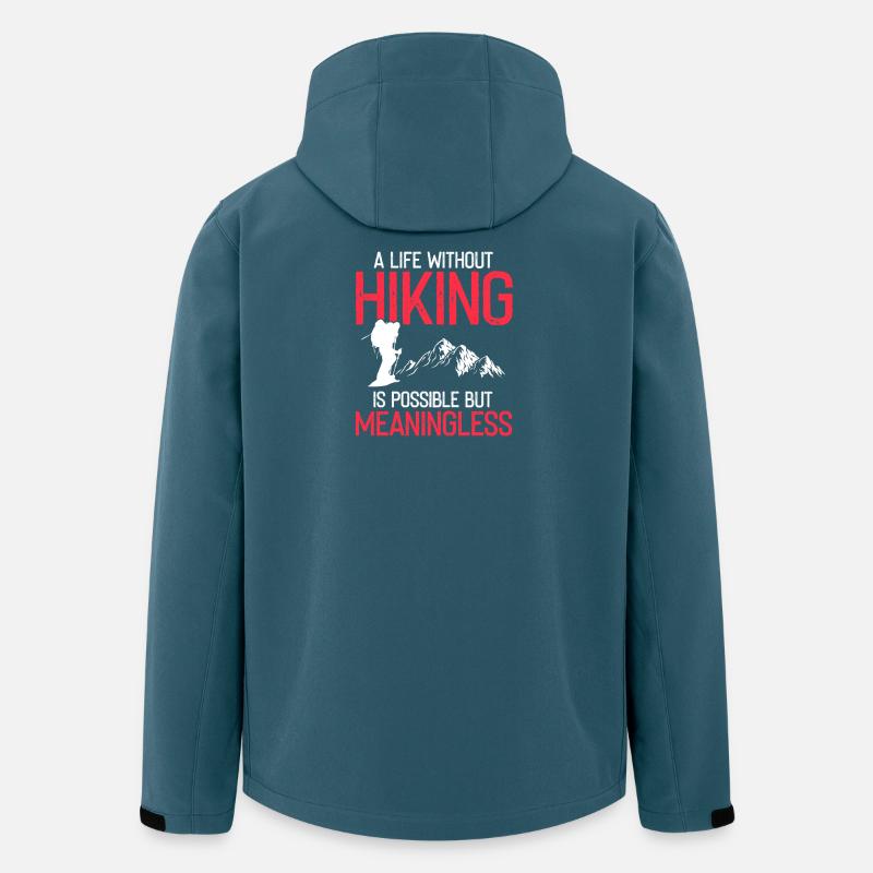 Vie sans sentiers Randonnée Passion Dévotion - Veste softshell homme en polyester recyclé Stanley/Stella - bleu pétrole foncé