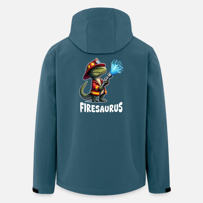 Firesaurus Firefighter Mascot - Men’s Recycled Softshell Jacket by Stanley/Stella - stargazer