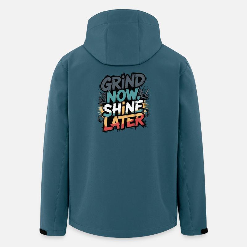 Grind Now Shine Later - Recycelte Männer Softshell-Jacke von Stanley/Stella - Dunkles Petrol