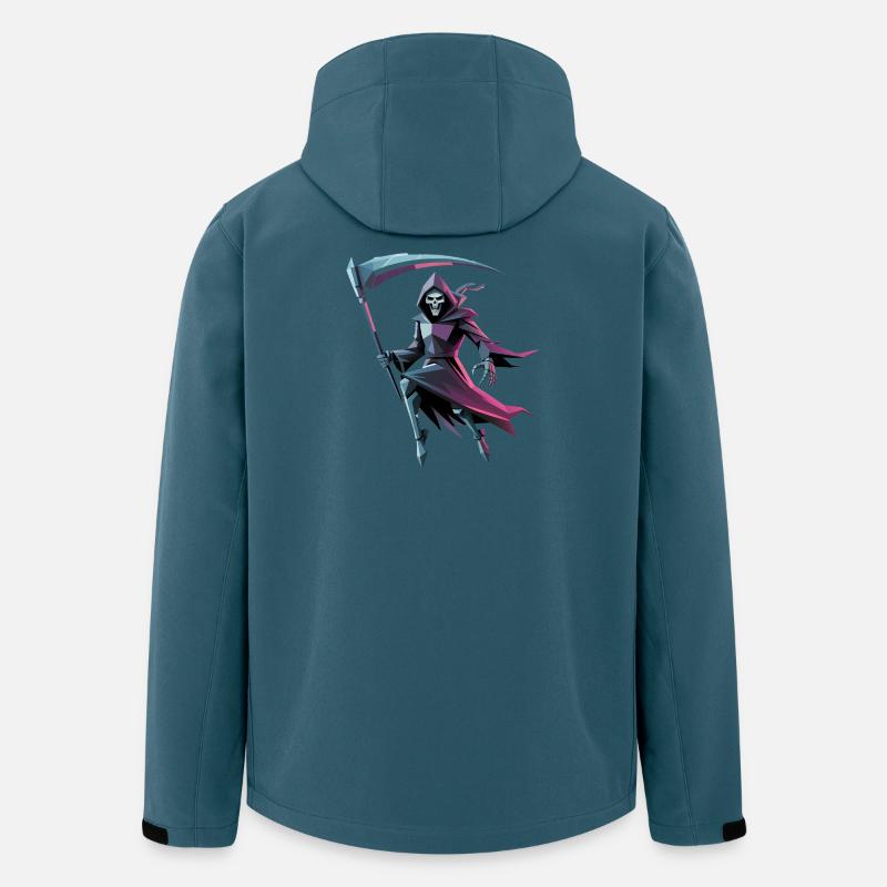 Death Reaper - Cooles Low-Poly-Logo - Recycelte Männer Softshell-Jacke von Stanley/Stella - Dunkles Petrol