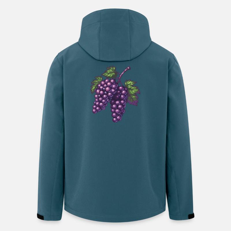 Pixeltrauben Violett Pixelkunst - Recycelte Männer Softshell-Jacke von Stanley/Stella - Dunkles Petrol