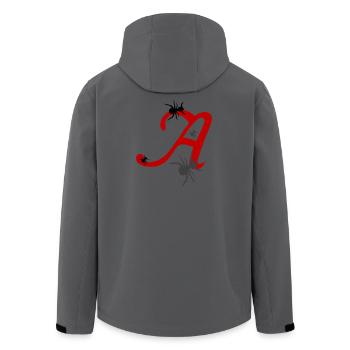Lettre A Initiale - Veste softshell homme en polyester recyclé Stanley/Stella -  - Dos - AI Model Male 185 light (185cm)