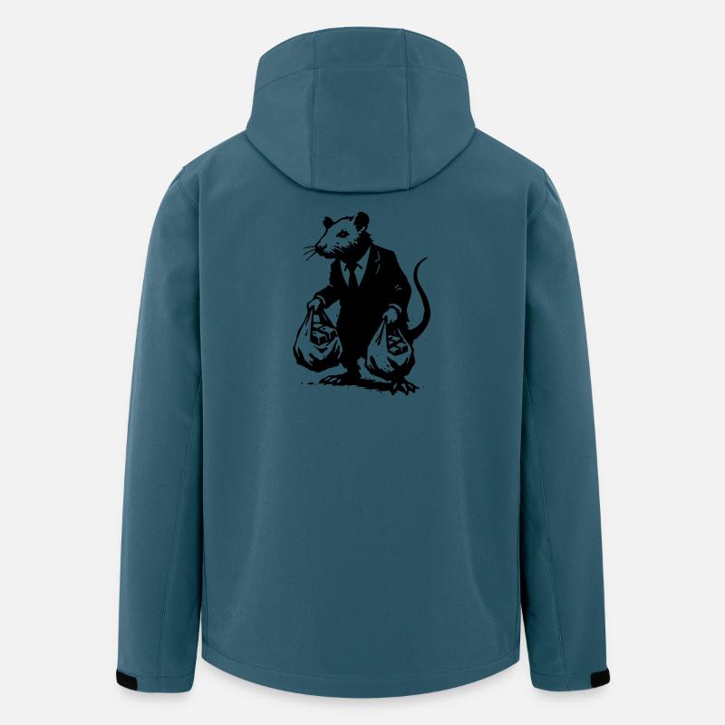 Ratte im Anzug klaut Gold - Recycelte Männer Softshell-Jacke von Stanley/Stella - Dunkles Petrol