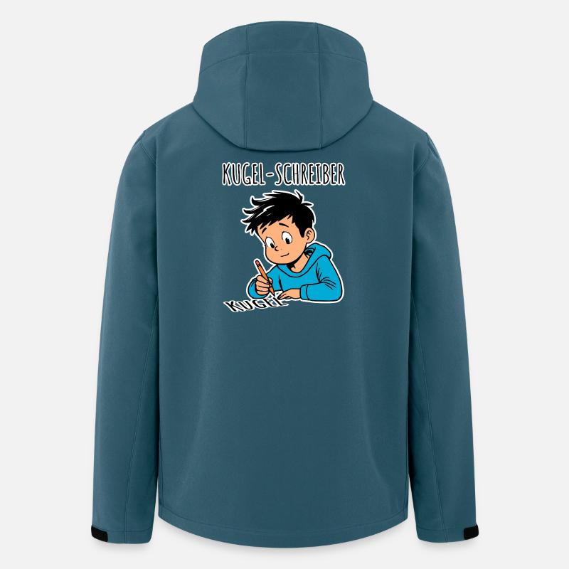 Kugelschreiber - jemand der Kugel schreibt - Recycelte Männer Softshell-Jacke von Stanley/Stella - Dunkles Petrol