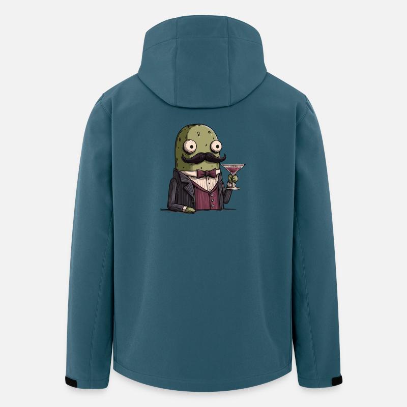 Mafia Pickle | Funny Mobster Vegetable - Recycelte Männer Softshell-Jacke von Stanley/Stella - Dunkles Petrol