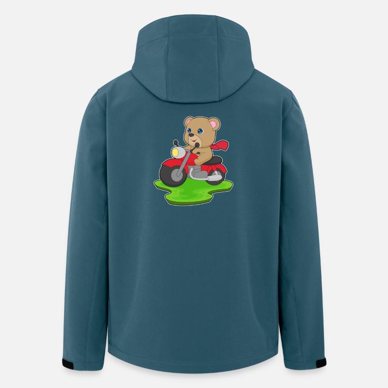 Bär Motorrad - Recycelte Männer Softshell-Jacke von Stanley/Stella - Dunkles Petrol