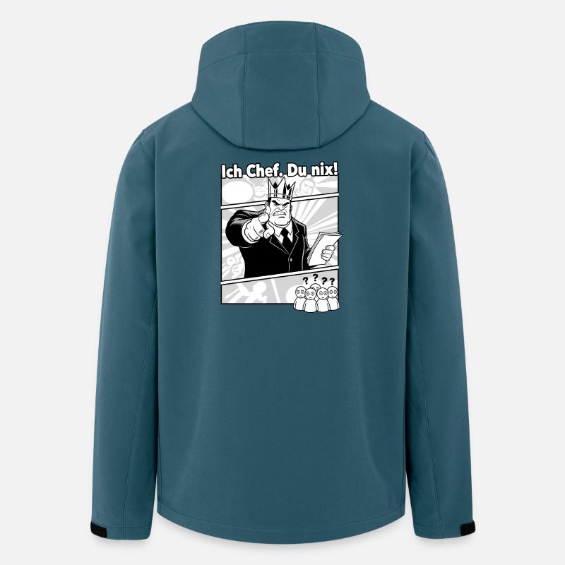 Ich Chef Du Nix Comic Motif - Men’s Recycled Softshell Jacket by Stanley/Stella - stargazer