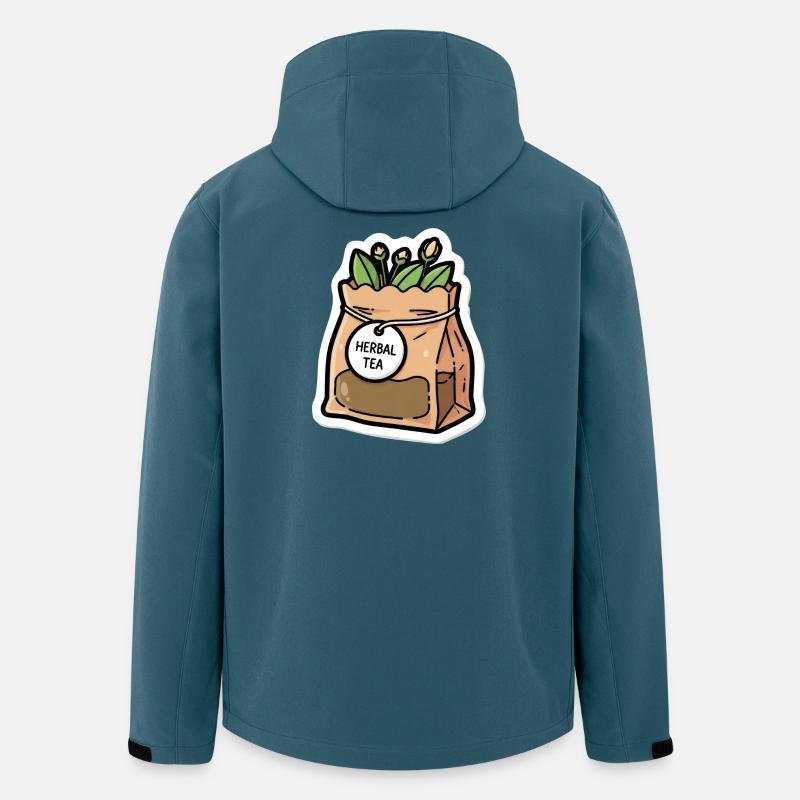 Kräutertee Beutel Pflanzenszene - Recycelte Männer Softshell-Jacke von Stanley/Stella - Dunkles Petrol