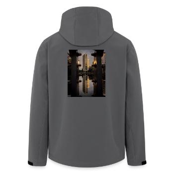 Caught Between the Bolts - Men’s Recycled Softshell Jacket by Stanley/Stella - stargazer - Back - AI Model Male 185 light (185cm)