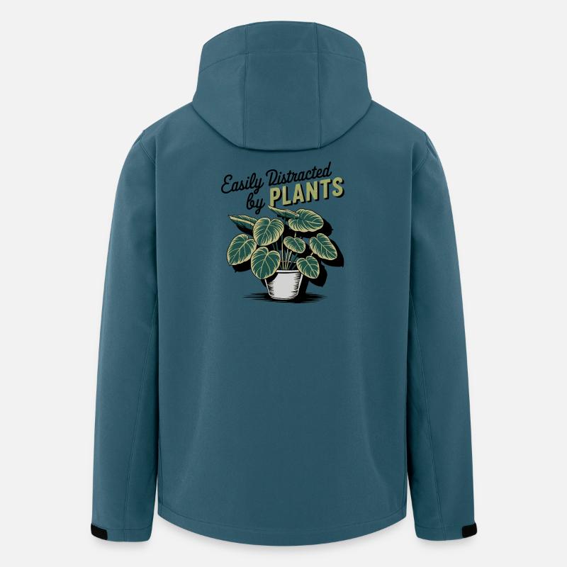 Botanischer Pflanzentopf Illustration - Recycelte Männer Softshell-Jacke von Stanley/Stella - Dunkles Petrol