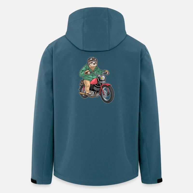 Sloth Motorcycle - Men’s Recycled Softshell Jacket by Stanley/Stella - stargazer