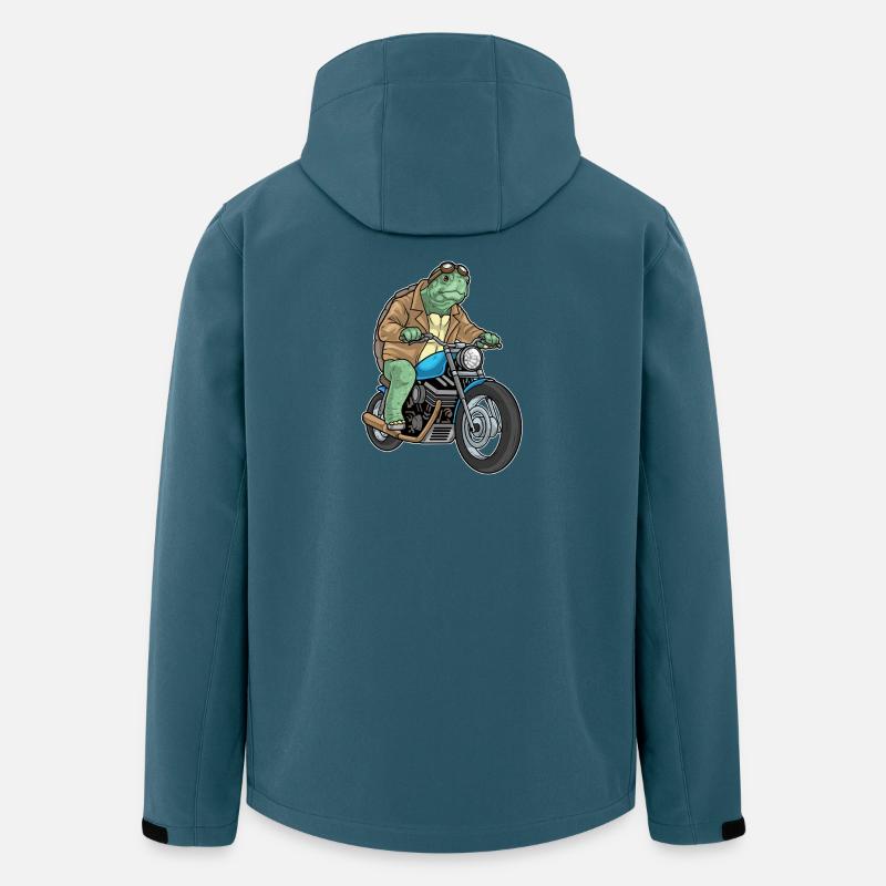 Schildkröte Motorrad - Recycelte Männer Softshell-Jacke von Stanley/Stella - Dunkles Petrol