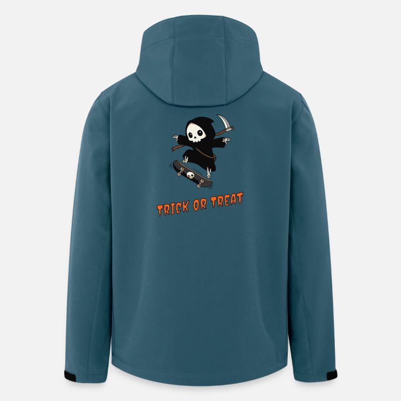 Süßes oder Saures – Skater Reaper - Recycelte Männer Softshell-Jacke von Stanley/Stella - Dunkles Petrol