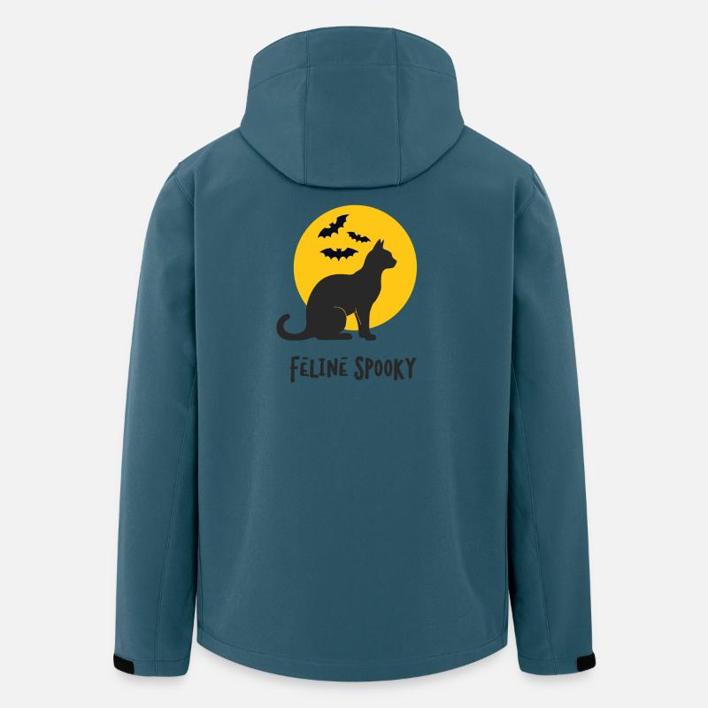 Feline Spooky Cat at Full Moon - Men’s Recycled Softshell Jacket by Stanley/Stella - stargazer