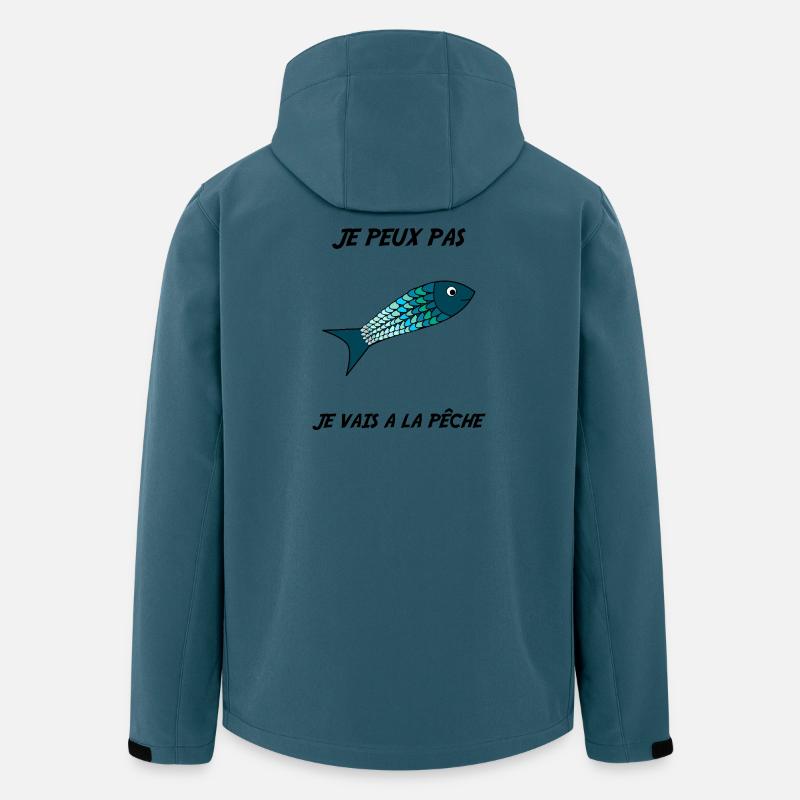 ANGELN. RUHESTAND. RUHESTAND. PENSIONIERT - Recycelte Männer Softshell-Jacke von Stanley/Stella - Dunkles Petrol