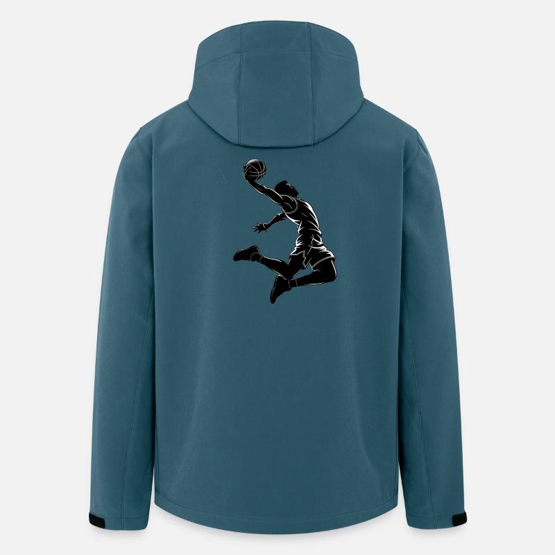 Basketball Dunk - Cool Silhouette Logo - Veste softshell homme en polyester recyclé Stanley/Stella - bleu pétrole foncé