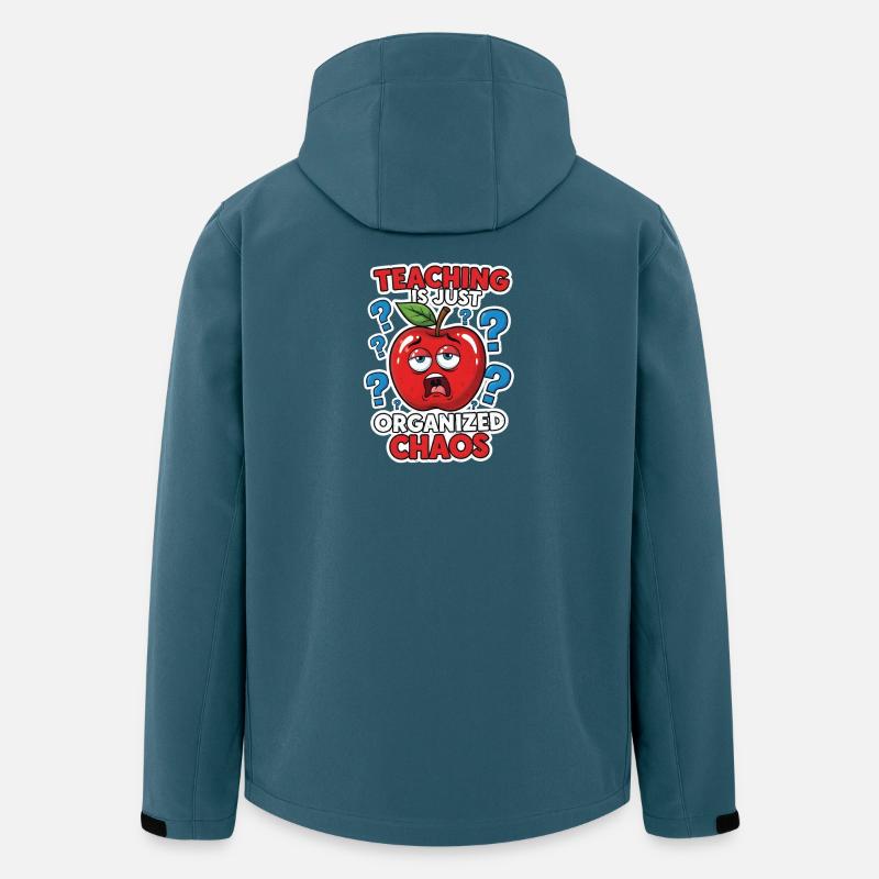 Chaos en classe – enseignant-enseignant - Veste softshell homme en polyester recyclé Stanley/Stella - bleu pétrole foncé