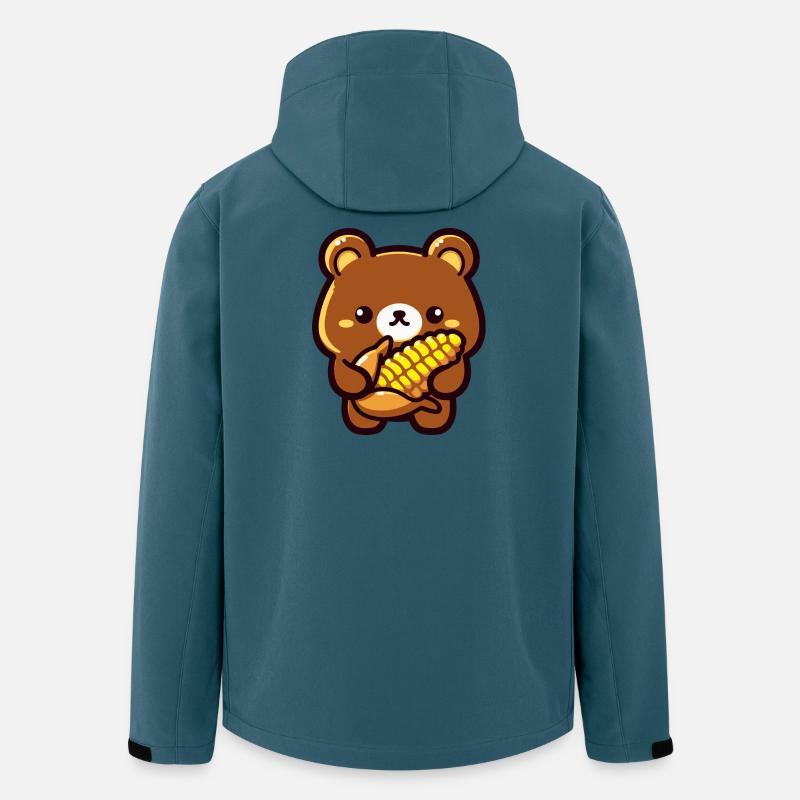 BärKawaiiMais - Recycelte Männer Softshell-Jacke von Stanley/Stella - Dunkles Petrol