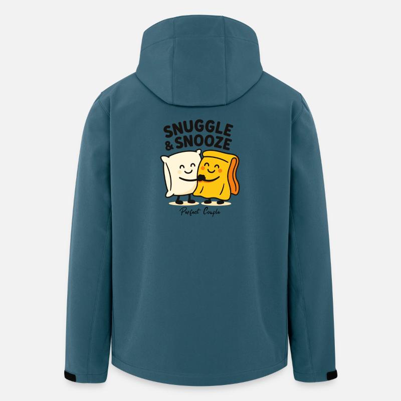 Snuggle & Snooze Sleepy Pillow Friends - Recycelte Männer Softshell-Jacke von Stanley/Stella - Dunkles Petrol