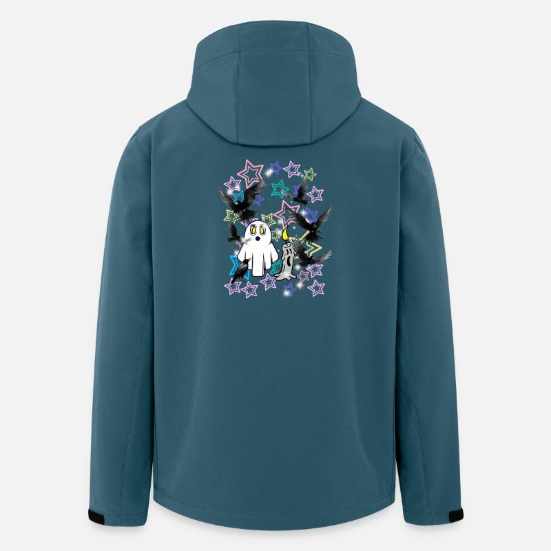 Kinder Retro Halloween Gespenst Geist - Recycelte Männer Softshell-Jacke von Stanley/Stella - Dunkles Petrol