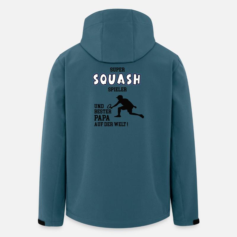Squash Spieler Squasher Papa Vater Mann - Recycelte Männer Softshell-Jacke von Stanley/Stella - Dunkles Petrol