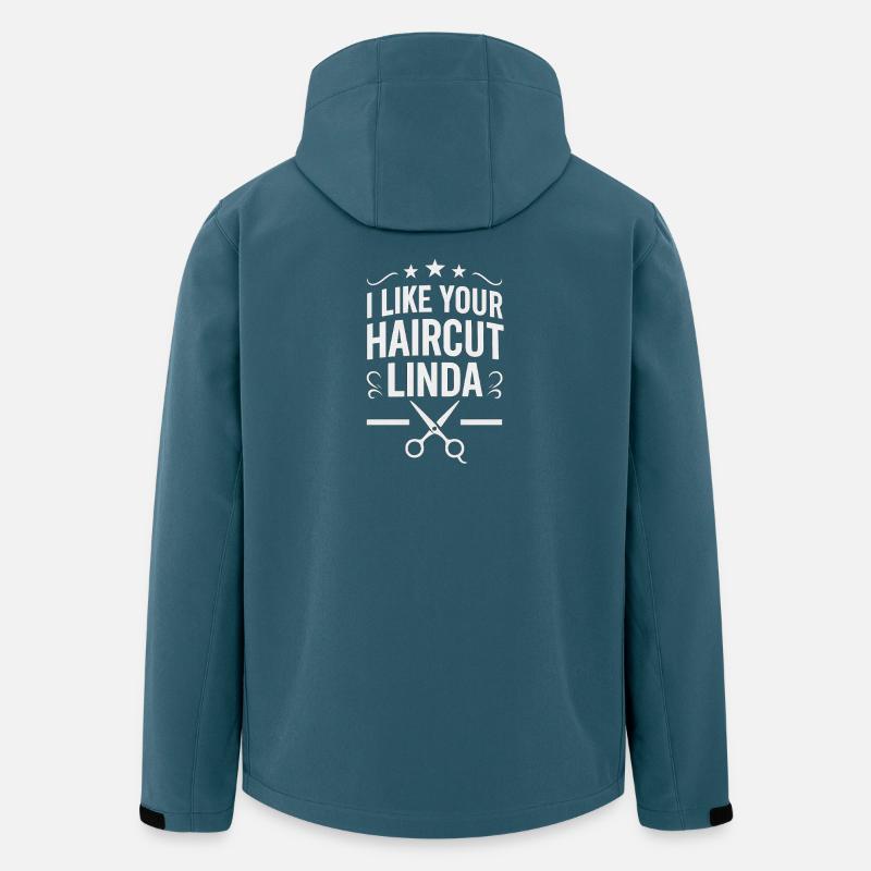 J’aime ta coupe de cheveux Linda - Veste softshell homme en polyester recyclé Stanley/Stella - bleu pétrole foncé