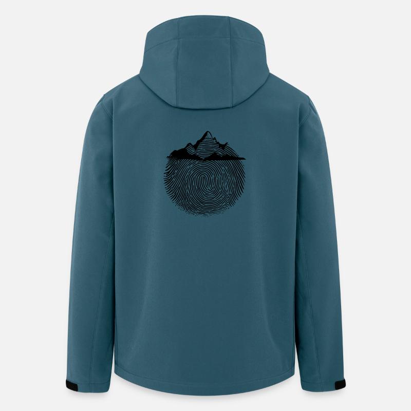 Bergwandern Liebe Klettern - Recycelte Männer Softshell-Jacke von Stanley/Stella - Dunkles Petrol