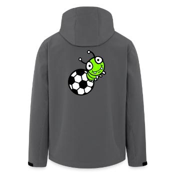 Raupe Fußball Loch Ball Comic lustig süß Sport süß - Recycelte Männer Softshell-Jacke von Stanley/Stella - Dunkles Petrol - Hinten - AI Model Male 185 light (185cm)