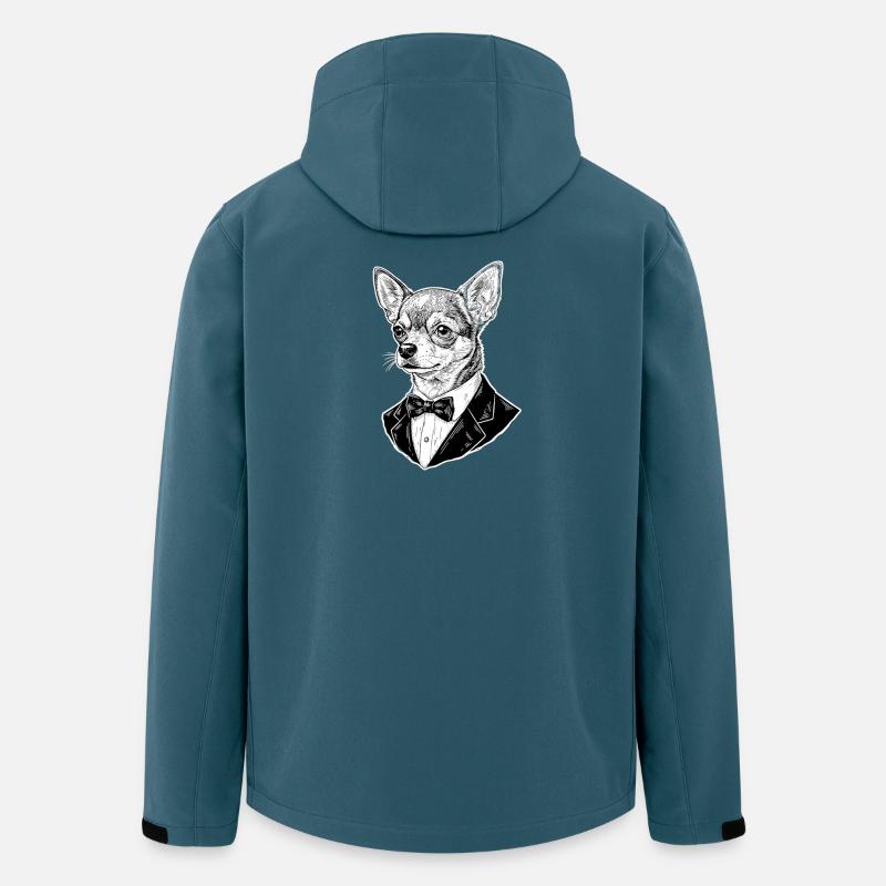Chihuahua im Smoking - Recycelte Männer Softshell-Jacke von Stanley/Stella - Dunkles Petrol