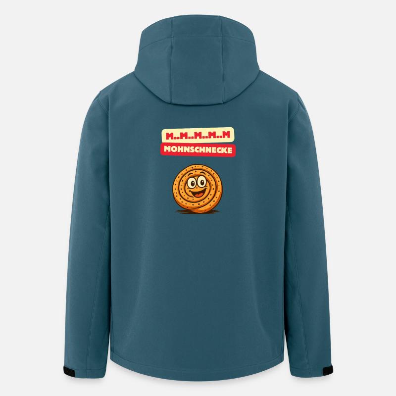 Mmm Mohnschnecke Cartoon Donut - Recycelte Männer Softshell-Jacke von Stanley/Stella - Dunkles Petrol
