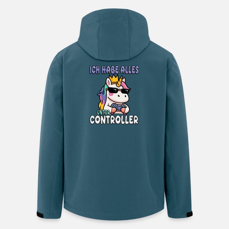 Einhorn gaming controller - Recycelte Männer Softshell-Jacke von Stanley/Stella - Dunkles Petrol