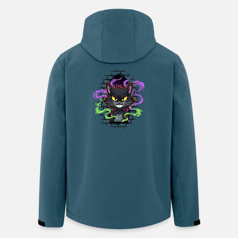 Graffiti Katze Neon - Recycelte Männer Softshell-Jacke von Stanley/Stella - Dunkles Petrol