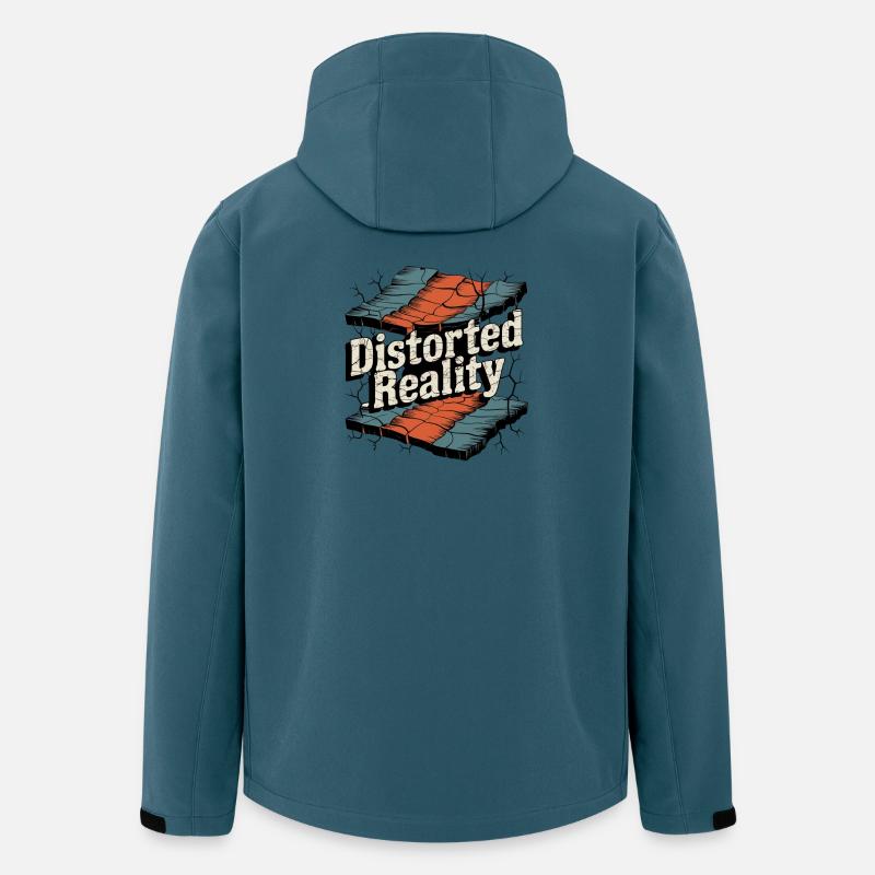 Retro Grunge – Distorted Reality - Recycelte Männer Softshell-Jacke von Stanley/Stella - Dunkles Petrol