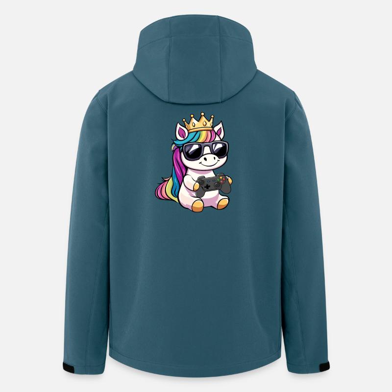 Einhorn controller - Recycelte Männer Softshell-Jacke Discoverer von Stanley/Stella - Dunkles Petrol