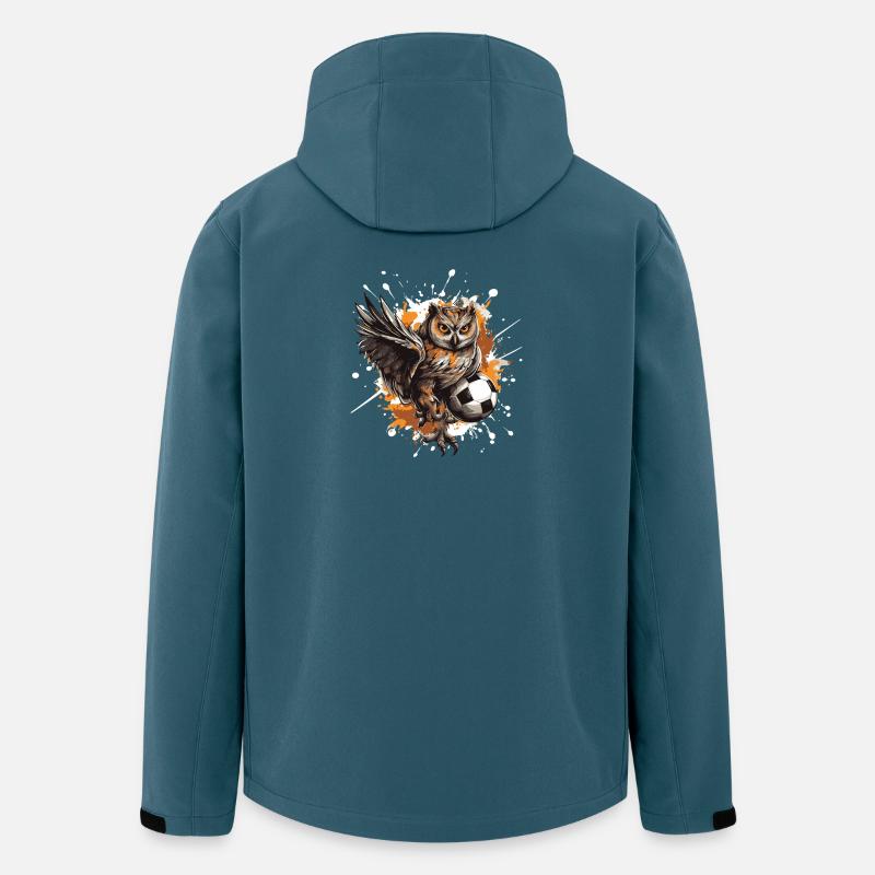Eule Fussball Team - Recycelte Männer Softshell-Jacke von Stanley/Stella - Dunkles Petrol
