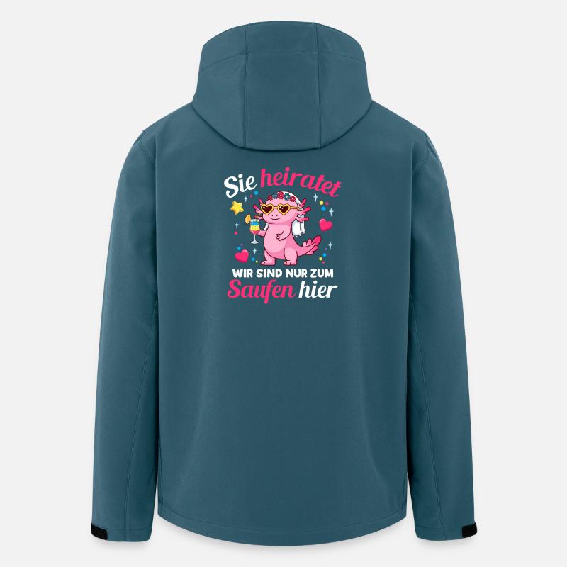 Junggesellenabschied Hochzeit Braut Trauzeugin - Recycelte Männer Softshell-Jacke von Stanley/Stella - Dunkles Petrol