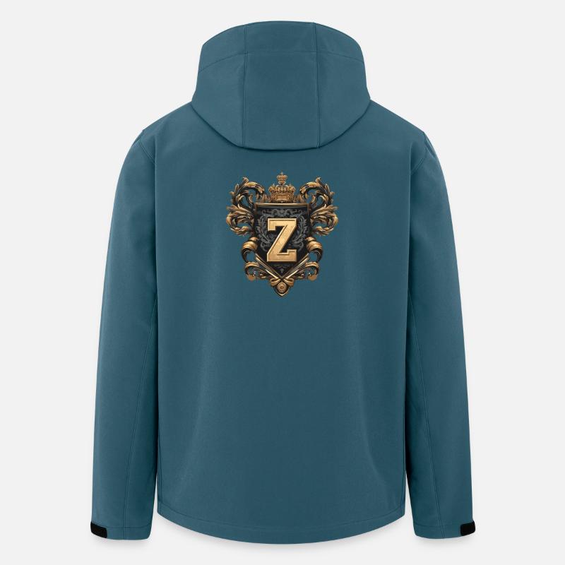 Z Buchstabe Name Krone - Recycelte Männer Softshell-Jacke von Stanley/Stella - Dunkles Petrol