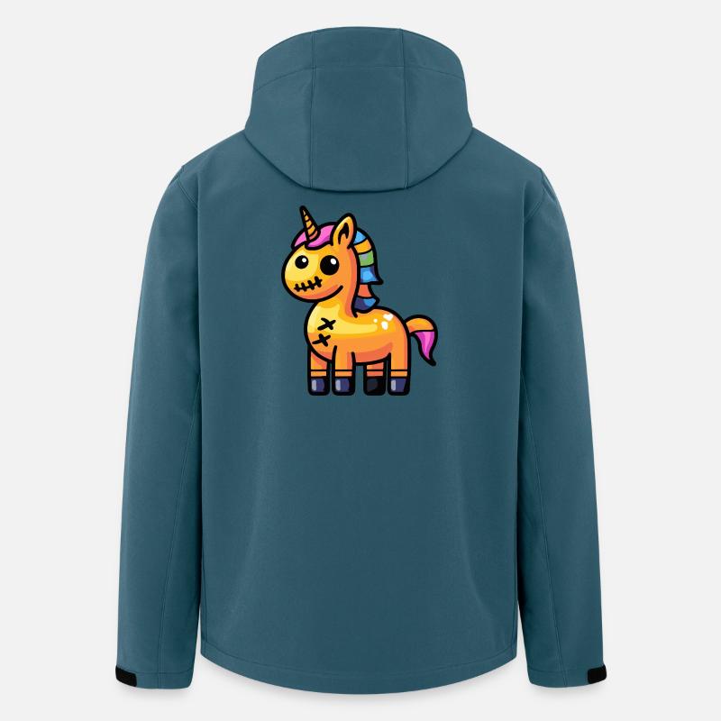 Einhorn Halloween Zombie - Recycelte Männer Softshell-Jacke von Stanley/Stella - Dunkles Petrol