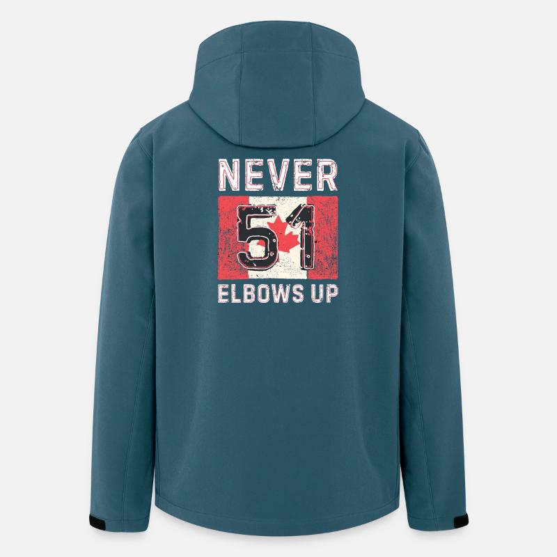 T-shirt de protestation Elbows Up Canada - Veste softshell homme en polyester recyclé Stanley/Stella - bleu pétrole foncé