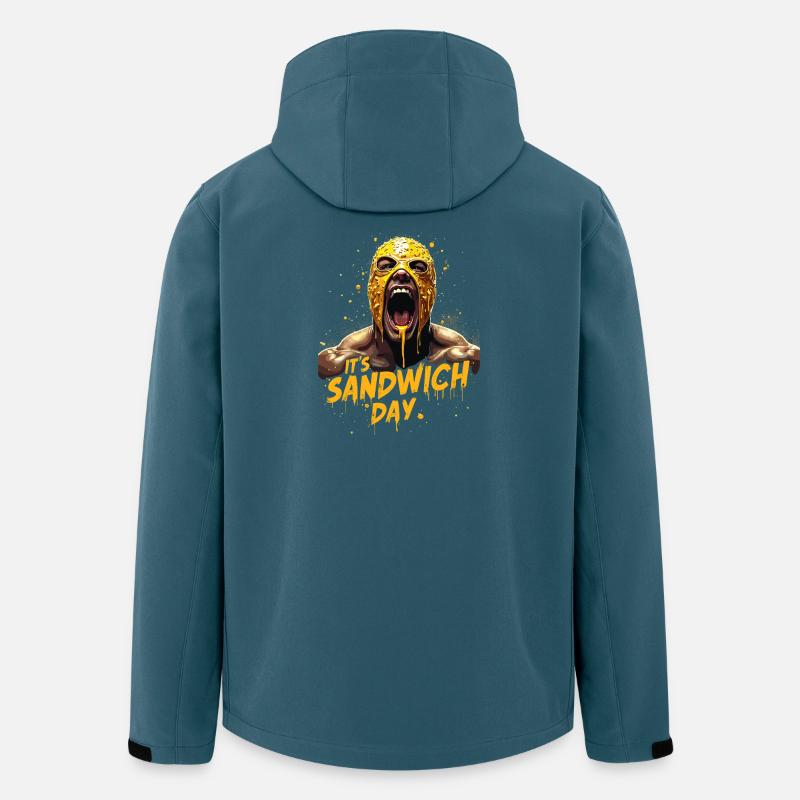 Sandwich Day Kraftmaske - Recycelte Männer Softshell-Jacke von Stanley/Stella - Dunkles Petrol