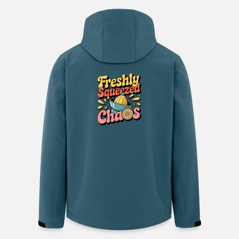 Y2K Pop Humor – Zitrone - Recycelte Männer Softshell-Jacke von Stanley/Stella - Dunkles Petrol