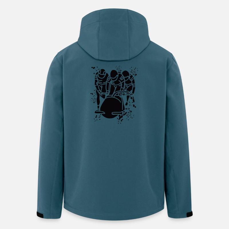 Bobfahrer Bobschlitten Viererbob - Recycelte Männer Softshell-Jacke von Stanley/Stella - Dunkles Petrol