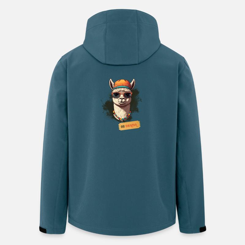 No Drama Llama  - Recycelte Männer Softshell-Jacke von Stanley/Stella - Dunkles Petrol