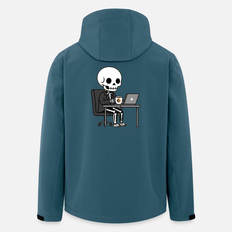 Skelett im Anzug im Büro - Recycelte Männer Softshell-Jacke von Stanley/Stella - Dunkles Petrol