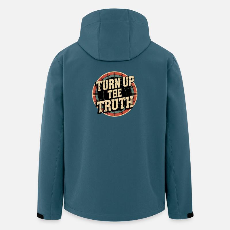 Retro Grunge – Montez la vérité - Veste softshell homme en polyester recyclé Stanley/Stella - bleu pétrole foncé