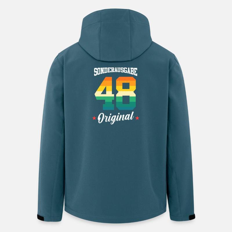 48 Anniversaire - Veste softshell homme en polyester recyclé Stanley/Stella - bleu pétrole foncé