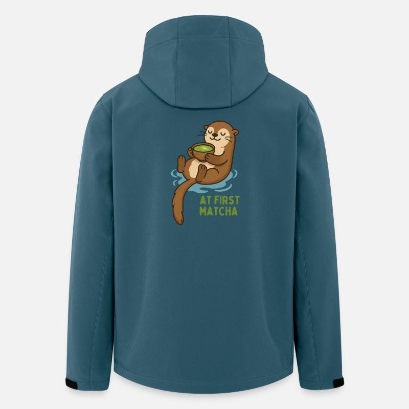 Une loutre avec du matcha - Veste softshell homme en polyester recyclé Stanley/Stella - bleu pétrole foncé