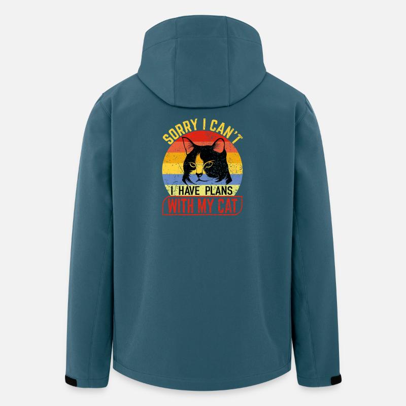 Ledsen att jag inte kan jag har planer med min katt - Softshelljacka herr i återvunnen polyester Stanley/Stella - mörk petrol