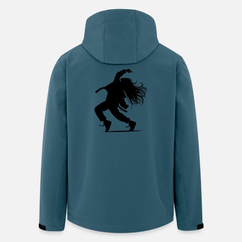 B-Girl Silhouette – Breakdance Groove - Recycelte Männer Softshell-Jacke von Stanley/Stella - Dunkles Petrol